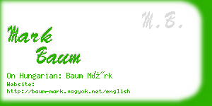 mark baum business card